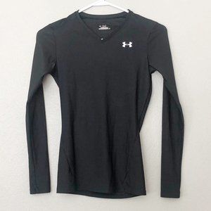 UNDER ARMOUR Heatgear V Neck Long Sleeve SZ M